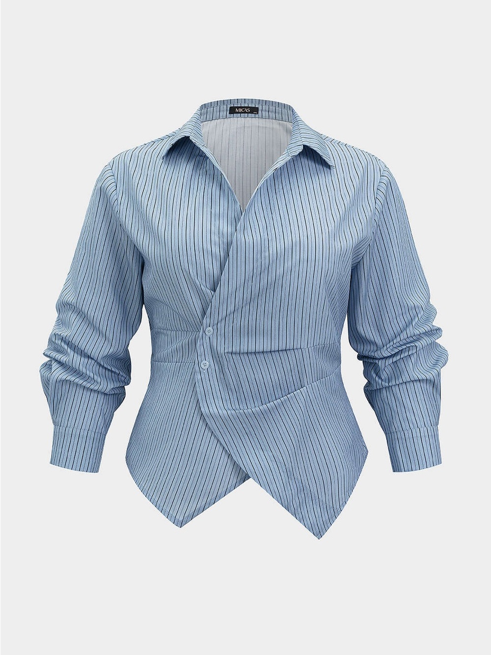 Micas plus size blue striped shirt size 3XL zz1